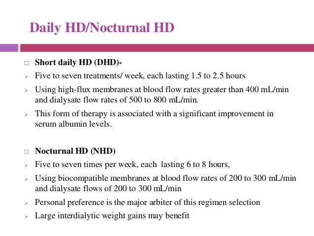 Short Dialysis